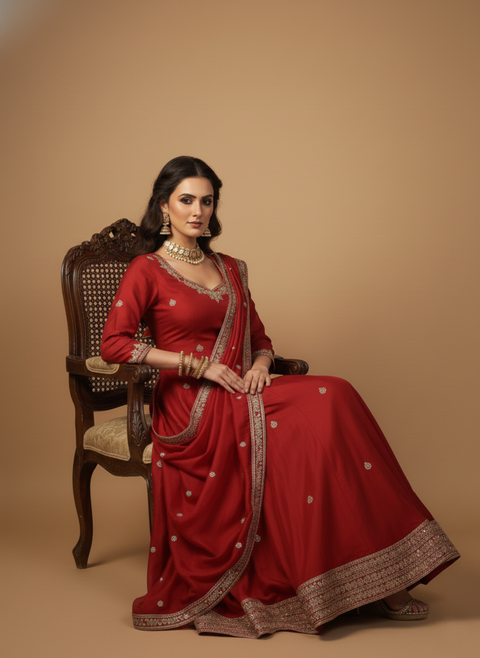 Premium Designer Embroidered Top Lehenga Set for Women