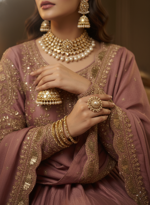 “The Enchanté” – Premium Designer Anarkali Suit Set for Women