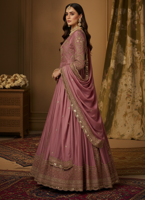 “The Enchanté” – Premium Designer Anarkali Suit Set for Women